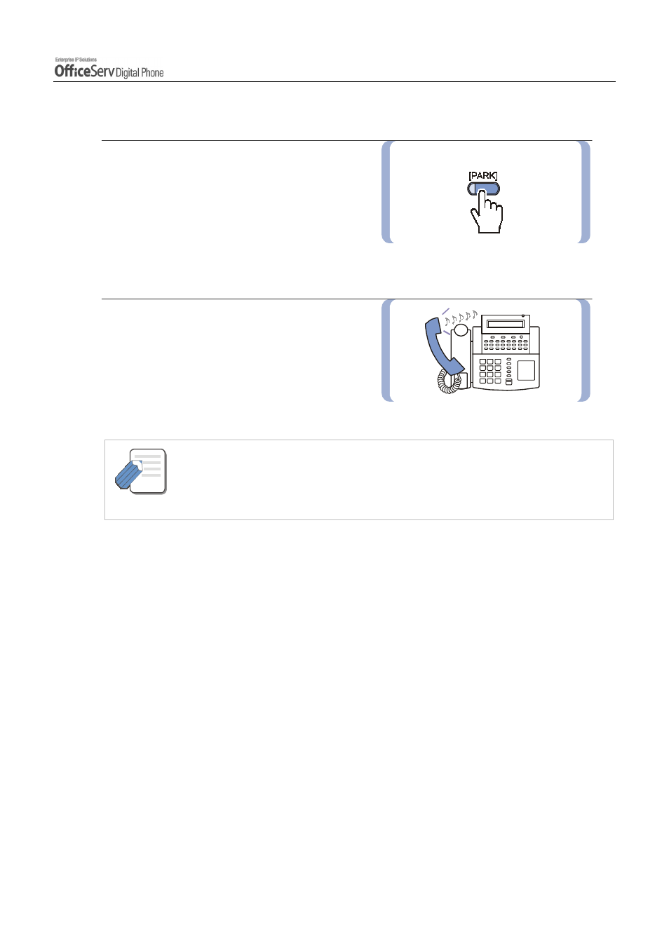 Retrieving the parked call | Samsung DS5021D User Manual | Page 101 / 144