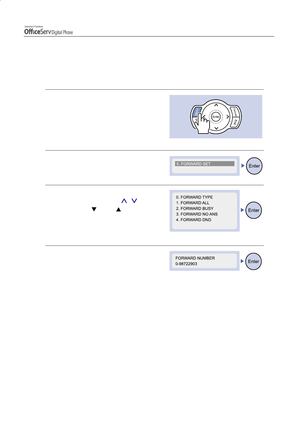 Setting forward type and number | Samsung DS5021D User Manual | Page 137 / 144