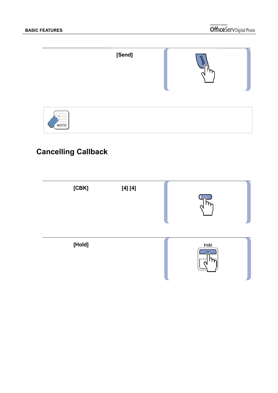 Cancelling callback | Samsung DS5021D User Manual | Page 58 / 144