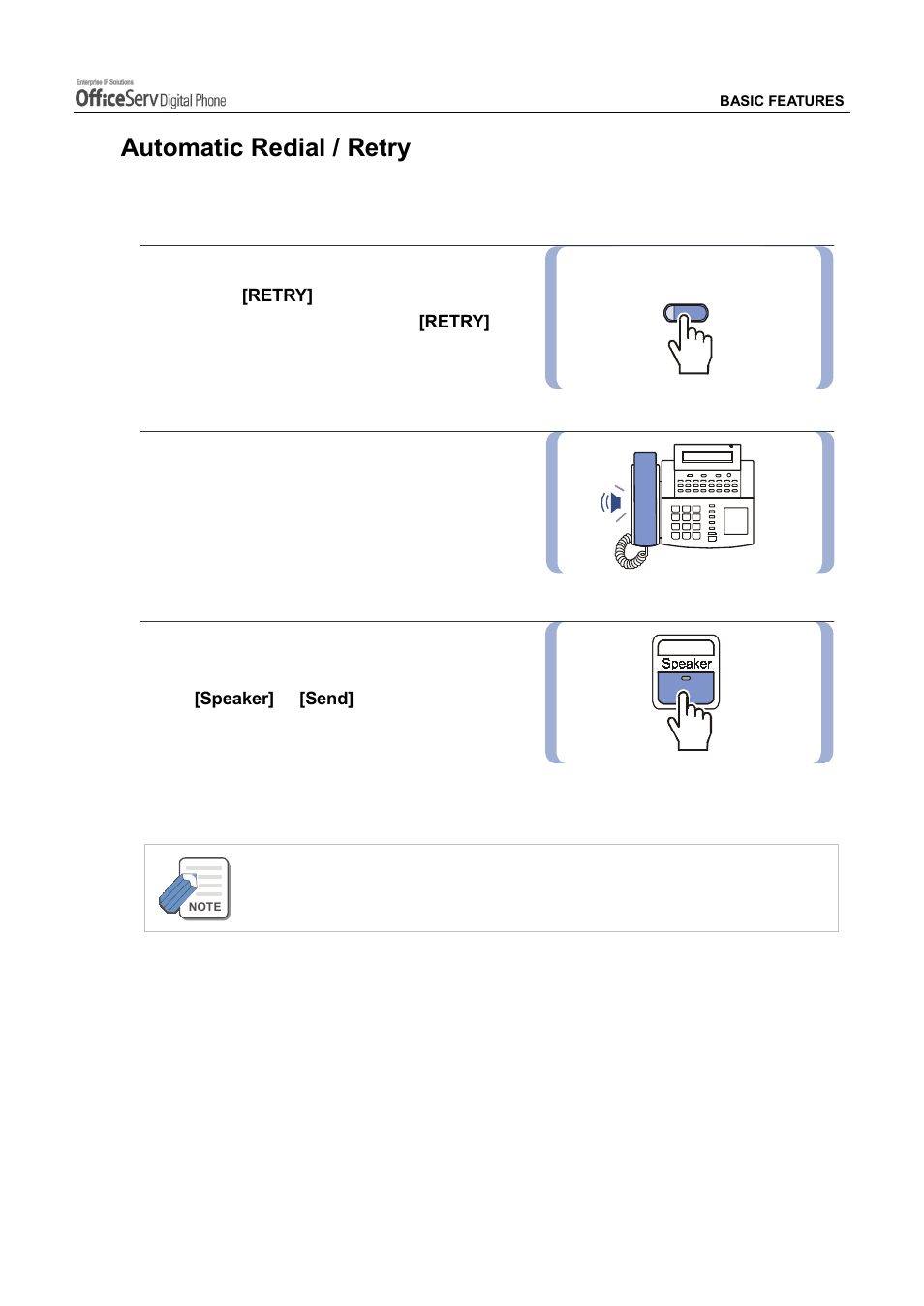 Automatic redial / retry | Samsung DS5021D User Manual | Page 61 / 144