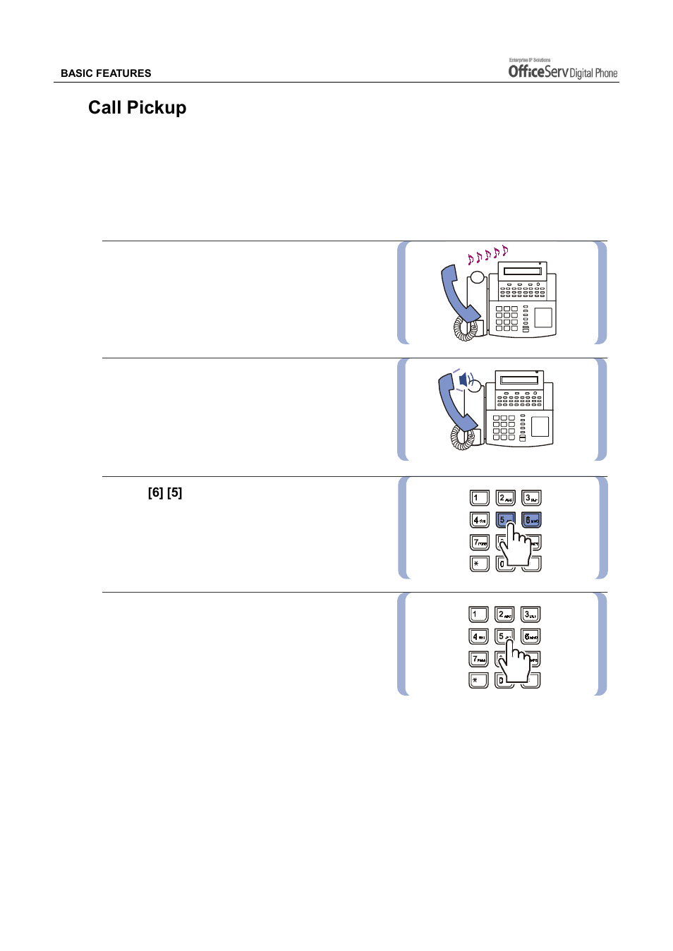 Call pickup | Samsung DS5021D User Manual | Page 68 / 144