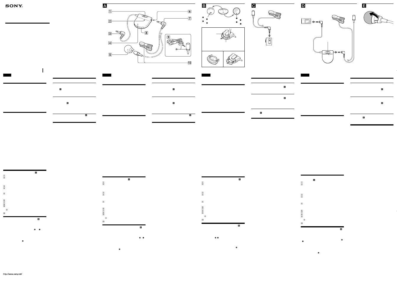 Sony ECM-T15 User Manual | 2 pages