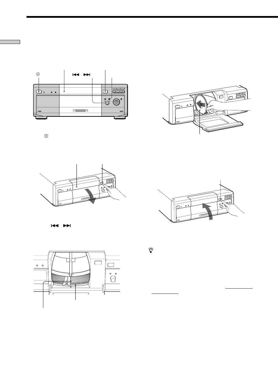 Inserting discs | Sony DVP-CX870D User Manual | Page 16 / 96