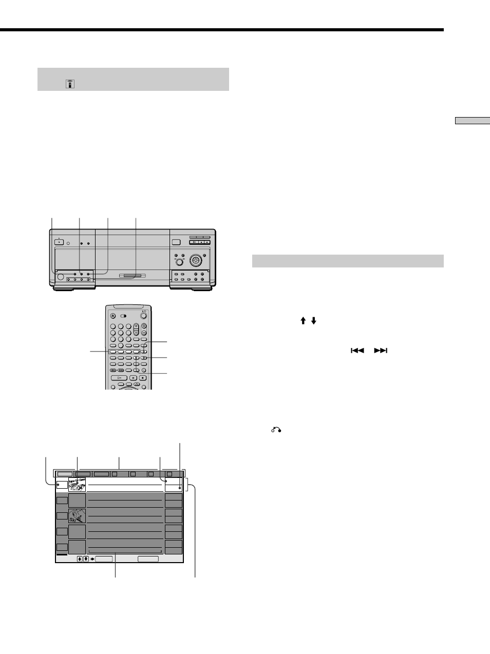 Displaying the information of the loaded discs z, Selecting the disc on the disc explorer | Sony DVP-CX870D User Manual | Page 29 / 96