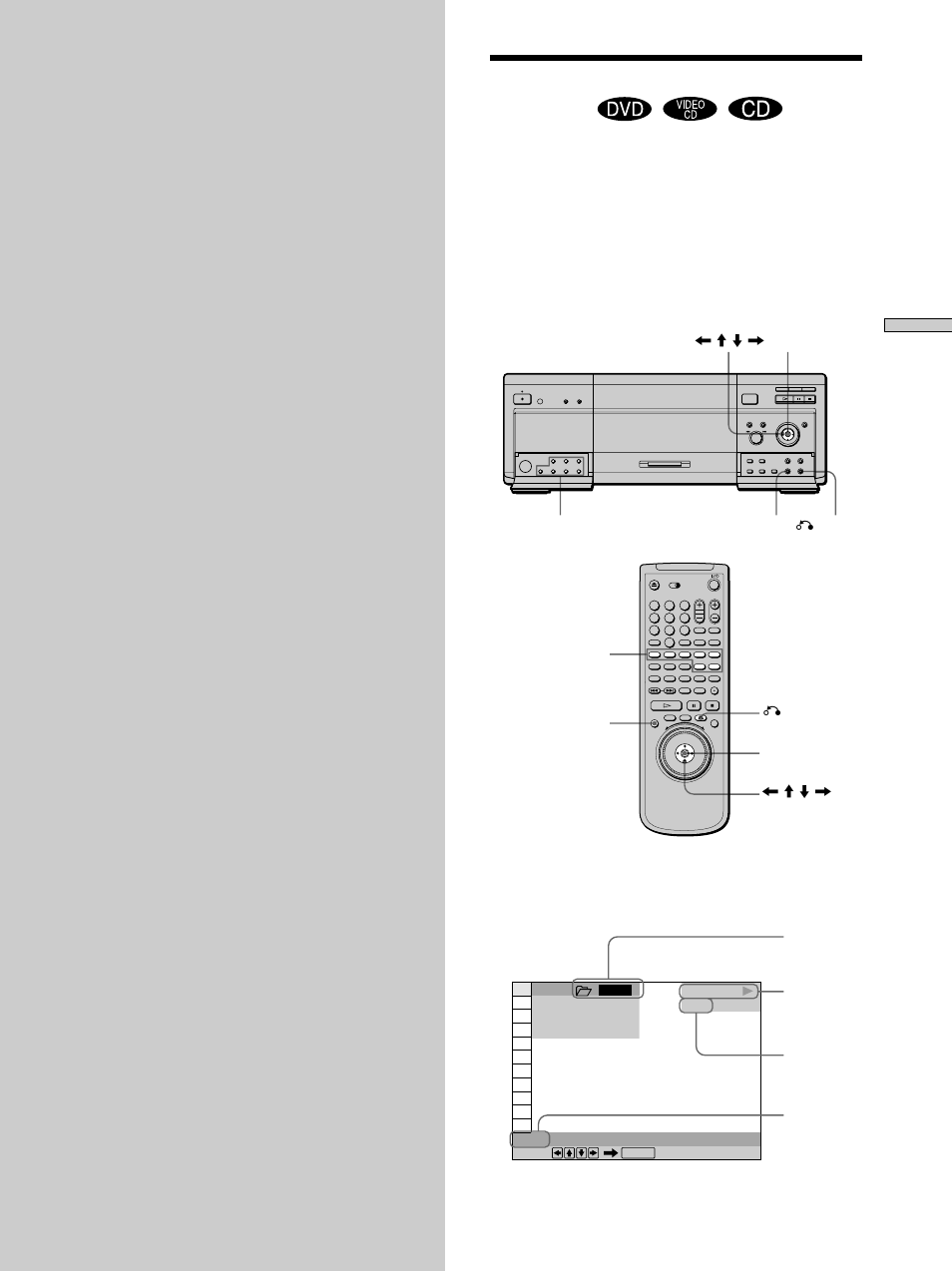 Using various functions with the control menu, Using the control menu display | Sony DVP-CX870D User Manual | Page 37 / 96