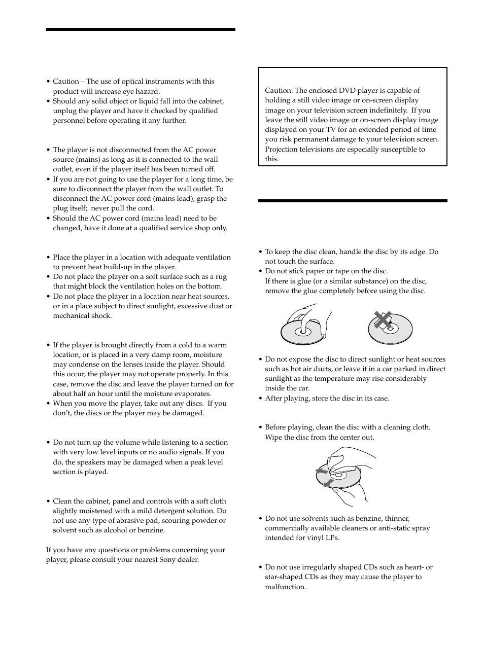 Precautions, Notes about the discs | Sony DVP-CX870D User Manual | Page 6 / 96
