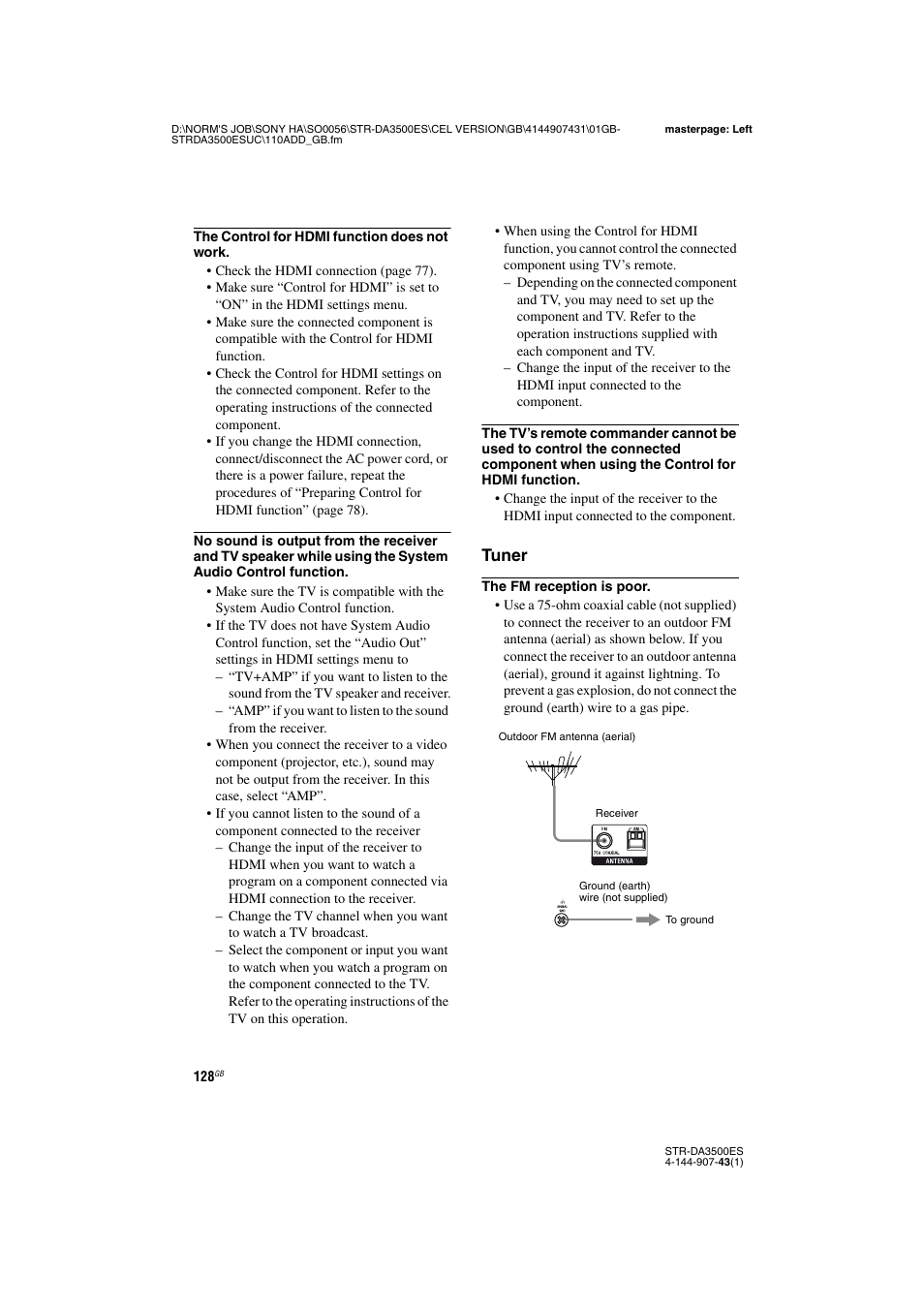 Tuner | Sony 4-144-907-43(1) User Manual | Page 128 / 136