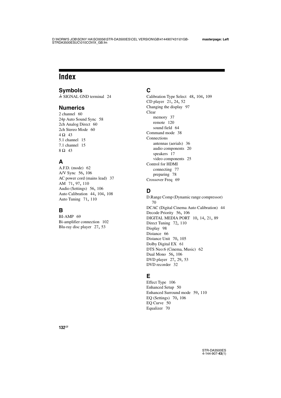 Index | Sony 4-144-907-43(1) User Manual | Page 132 / 136