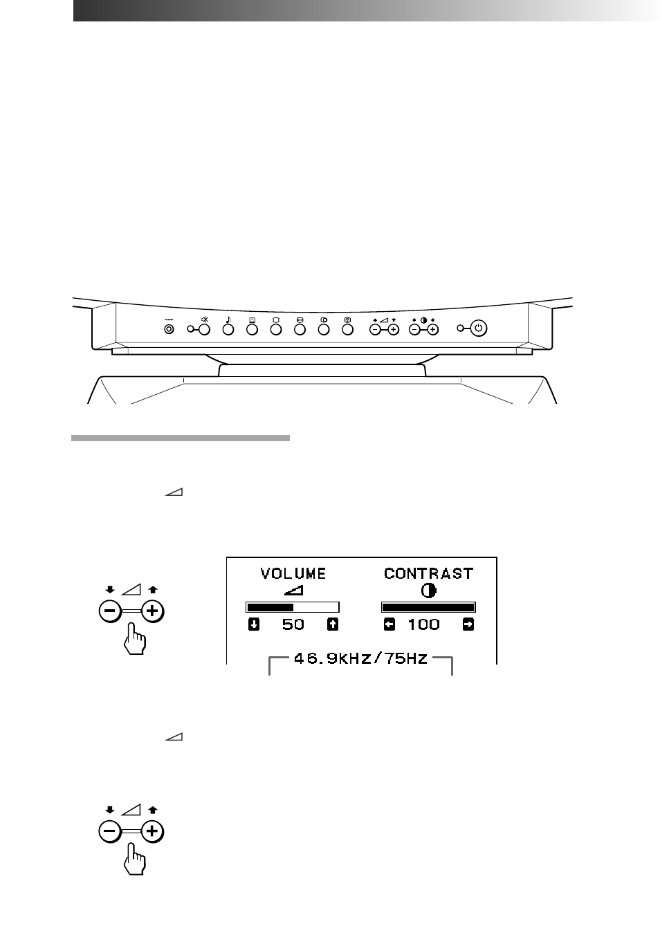 Adjustments, Adjusting volume | Sony CPD-120AS User Manual | Page 16 / 185
