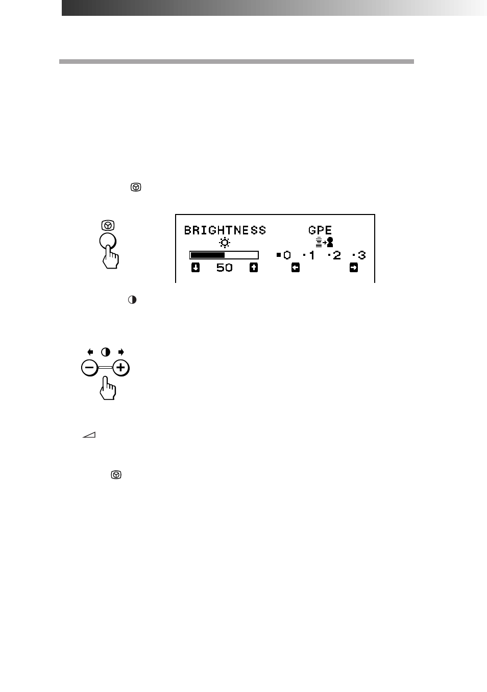 Available features, Selecting graphic picture enhancement (gpe) | Sony CPD-120AS User Manual | Page 25 / 185