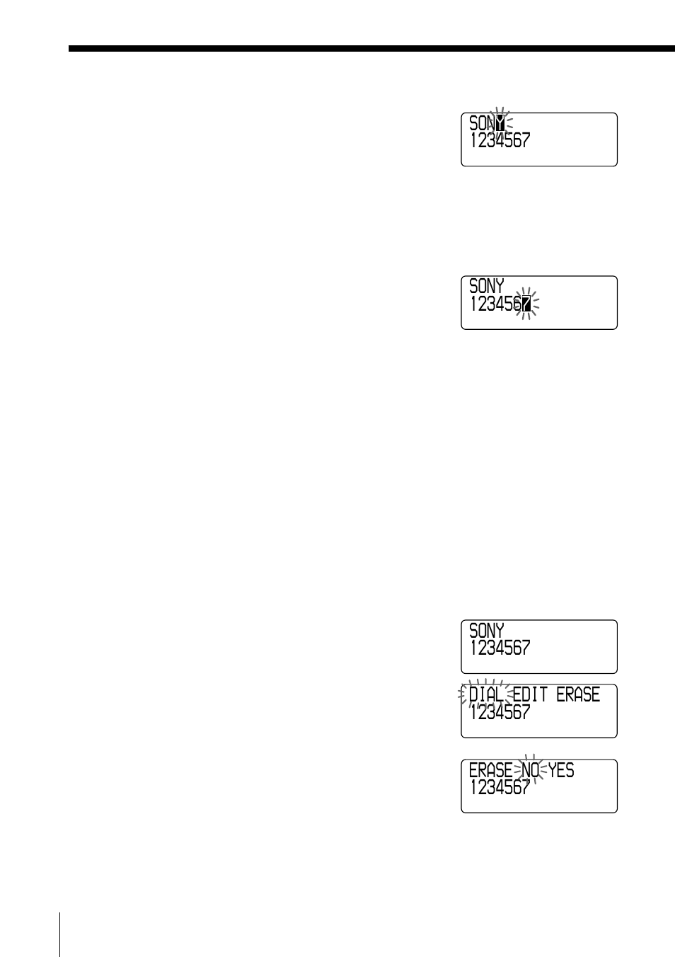 Erasing a memory location | Sony SPP-A2470 User Manual | Page 30 / 72