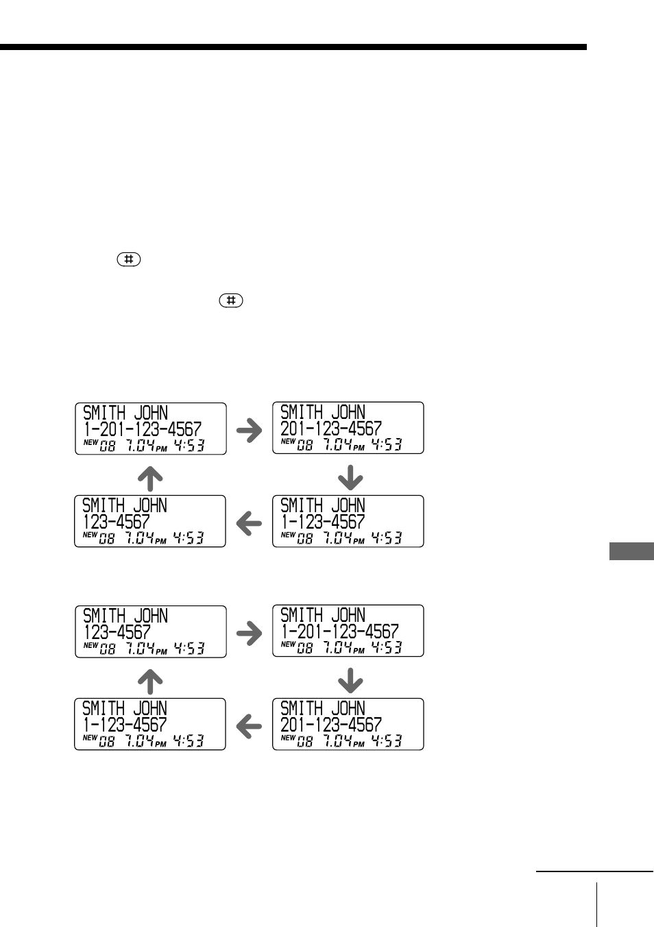 To change the number of digits of the phone number | Sony SPP-A2470 User Manual | Page 57 / 72