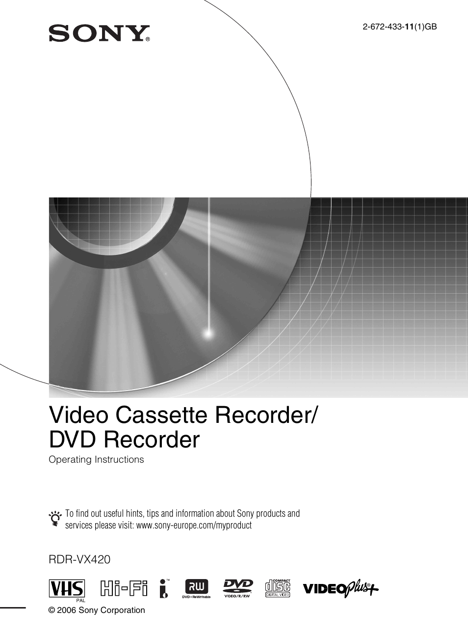 Sony RDR-VX420 User Manual | 132 pages