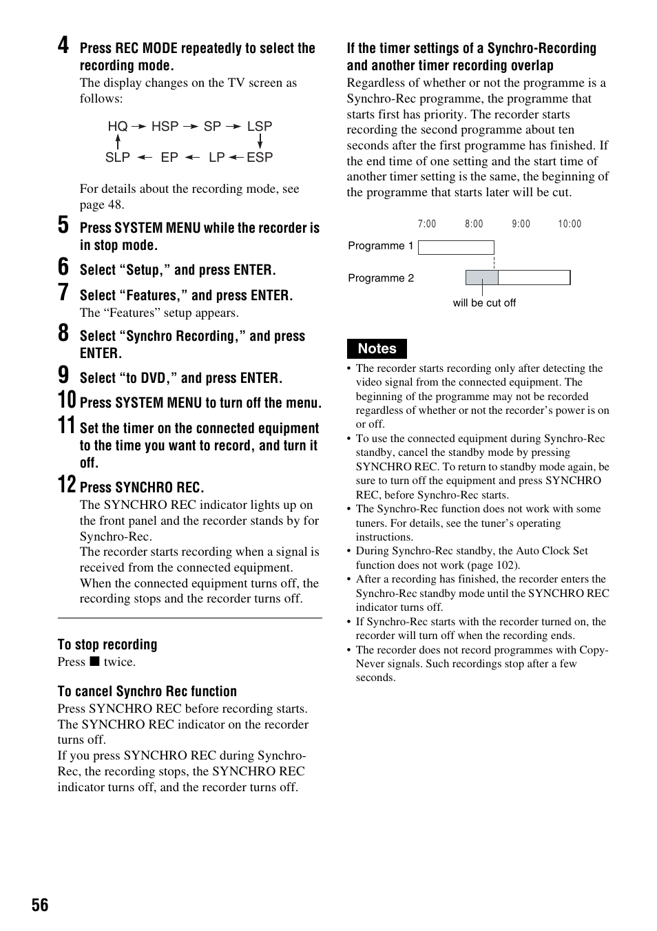 Sony RDR-VX420 User Manual | Page 56 / 132