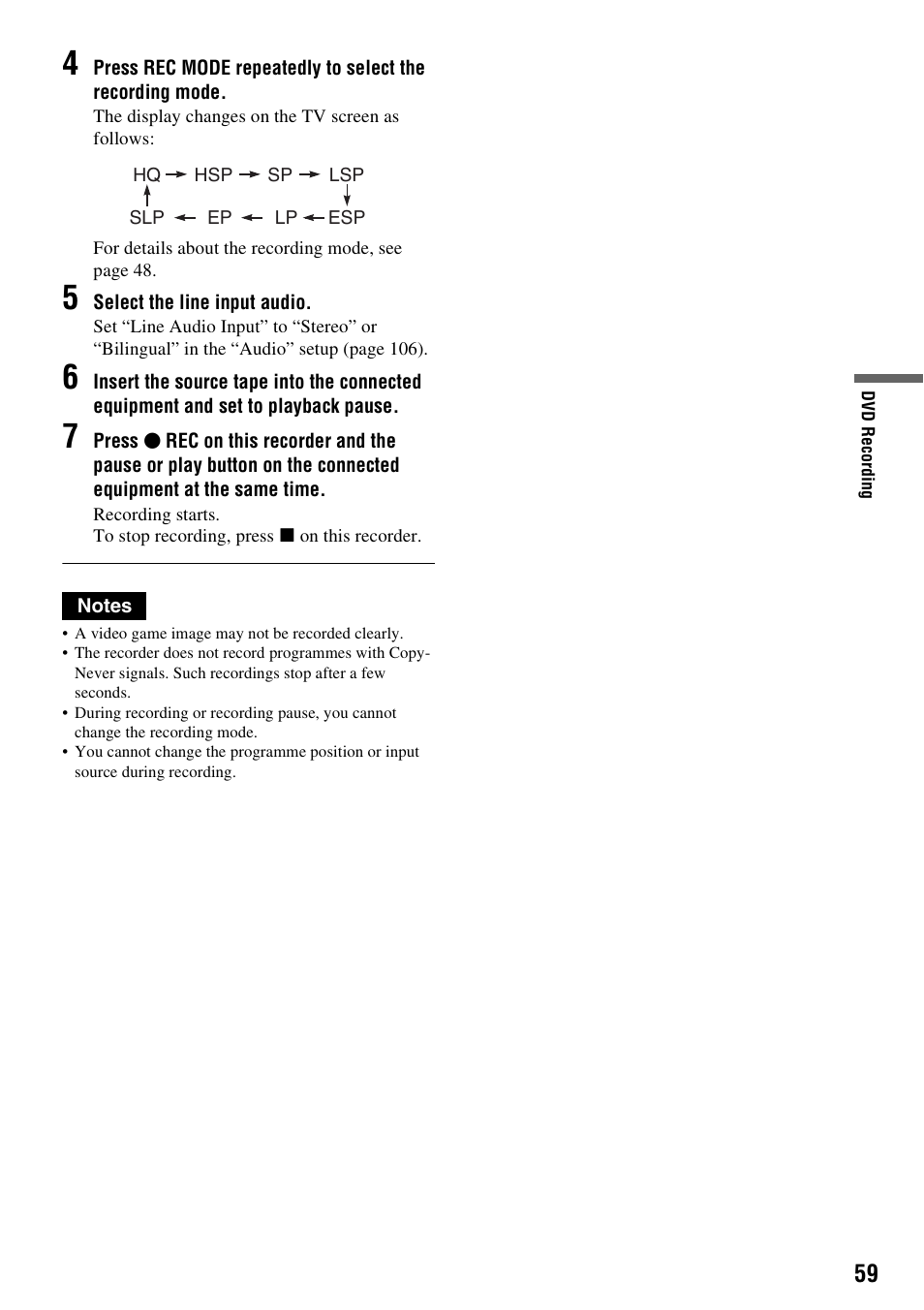 Sony RDR-VX420 User Manual | Page 59 / 132