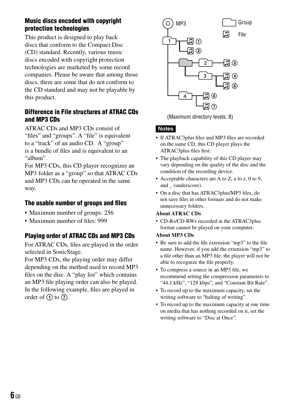 Sony D-NE520 User Manual | Page 6 / 103