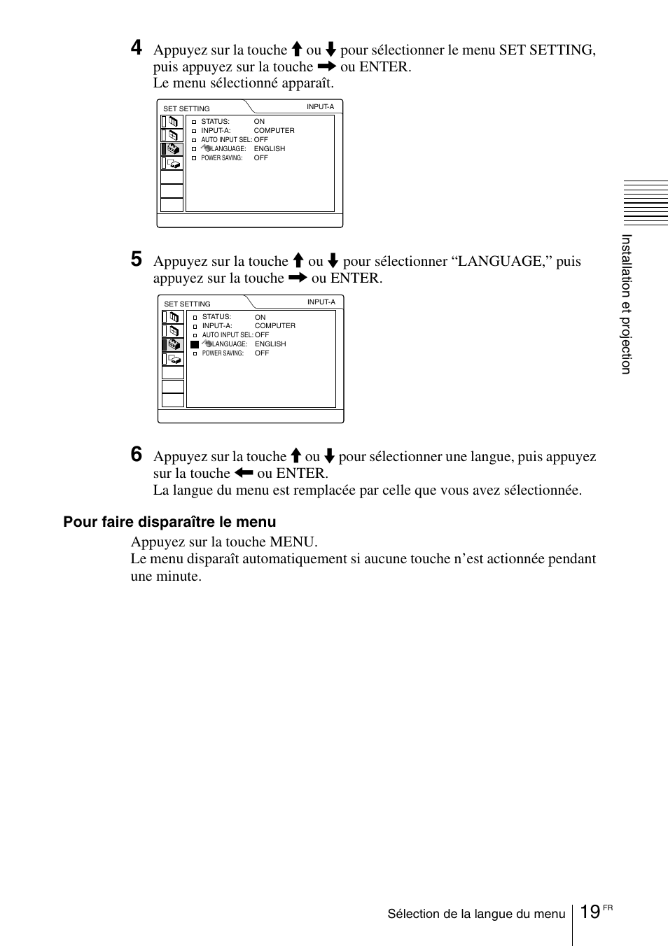 Sony VPD-MX10 User Manual | Page 61 / 128