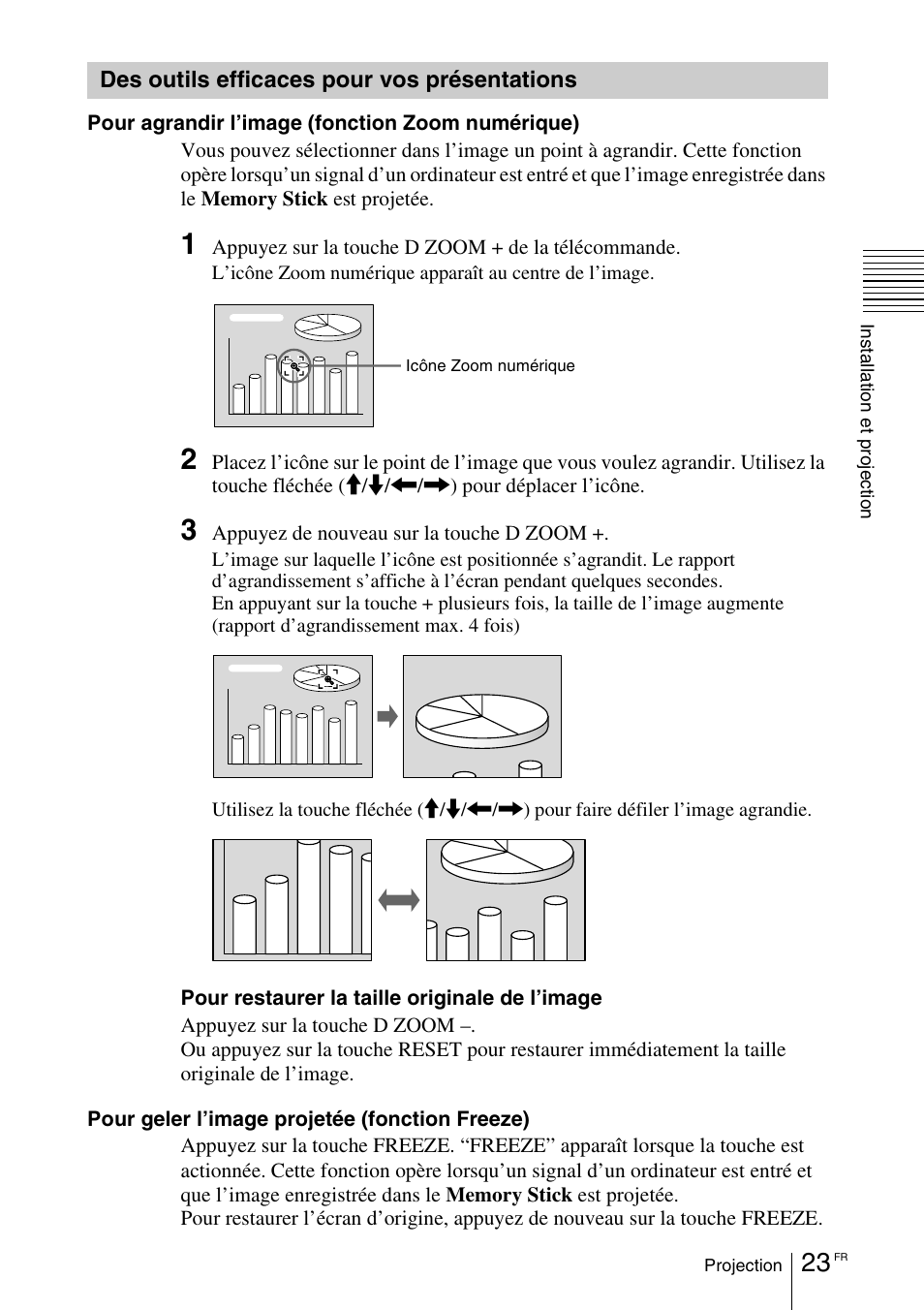 Des outils efficaces pour vos présentations, Des outils efficaces pour vos, Présentations | Sony VPD-MX10 User Manual | Page 65 / 128