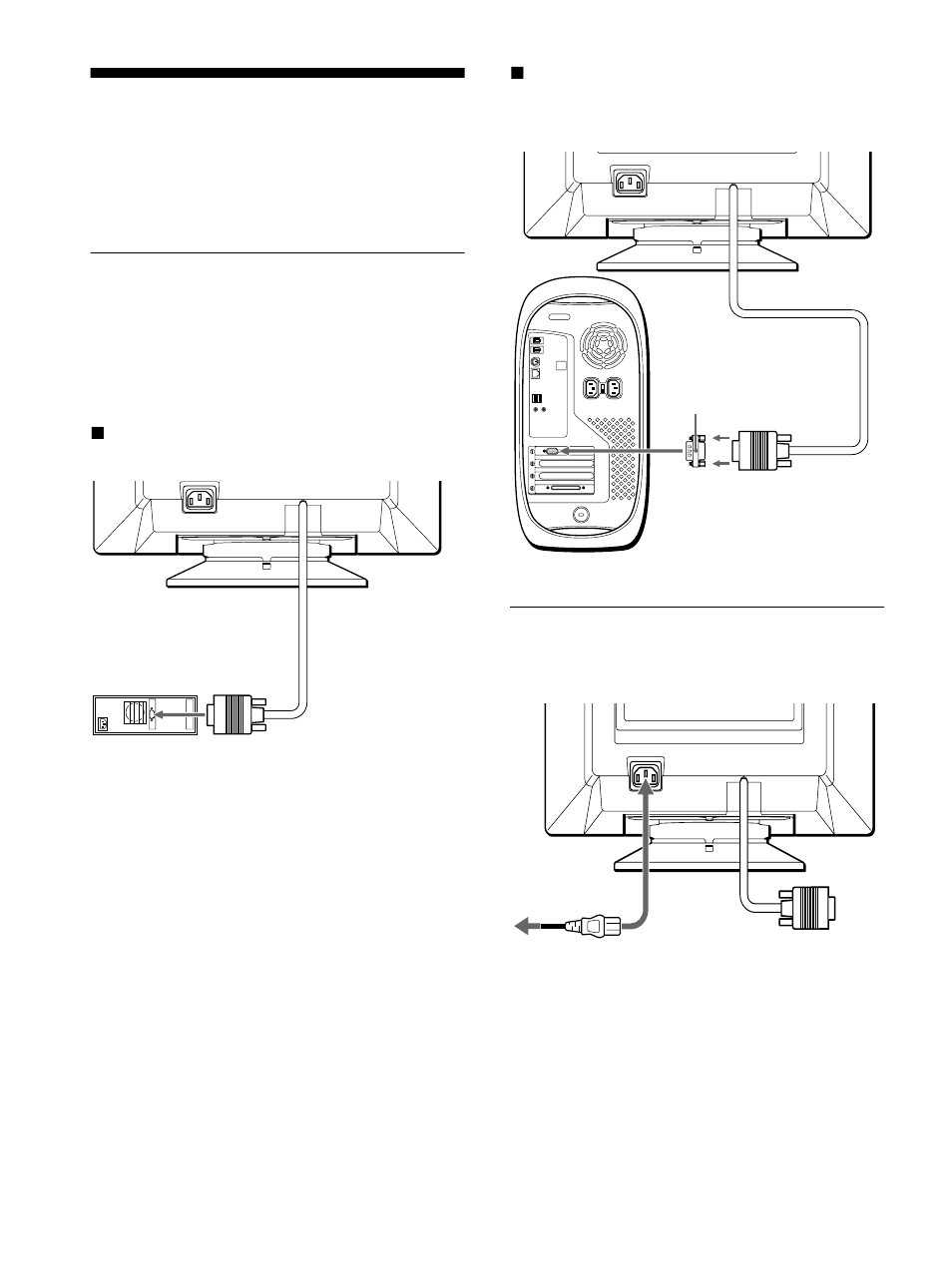 Opstelling, Stap 1: sluit uw monitor aan op uw computer, Stap 2: sluit het netsnoer aan | Sony CPD-E215E User Manual | Page 104 / 116