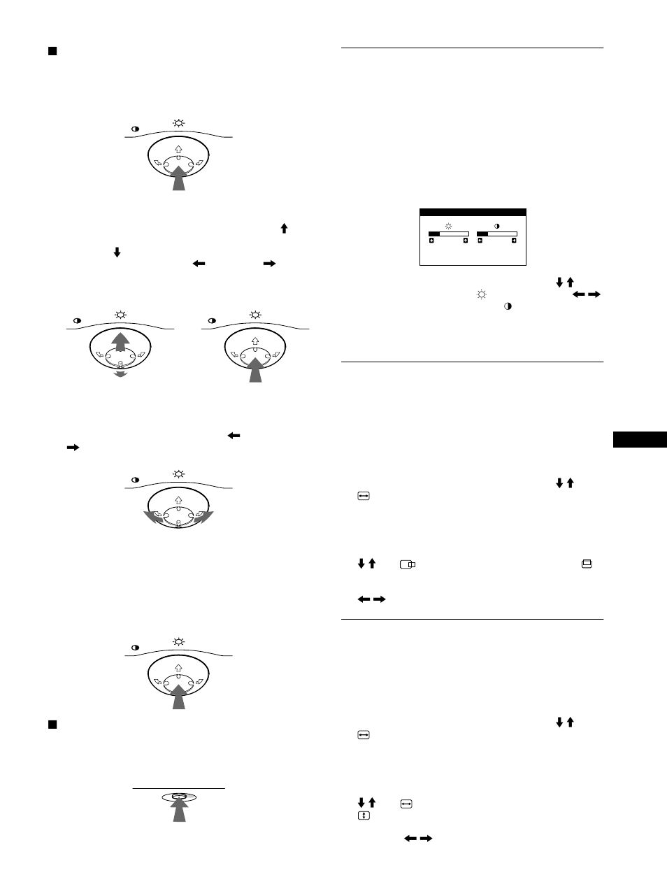 Einstellen von helligkeit und kontrast, Einstellen der bildposition (bildlage), Einstellen der bildgröße (grösse) | Sony CPD-E215E User Manual | Page 37 / 116