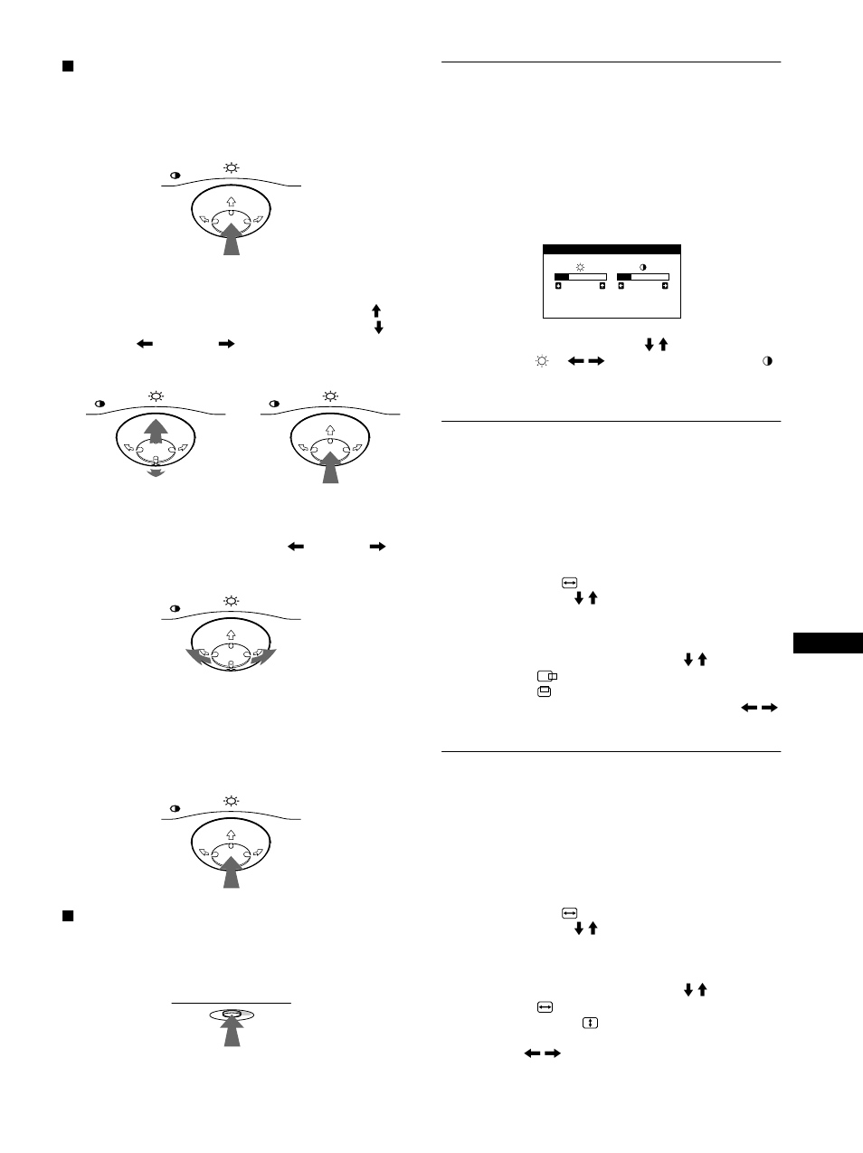 Regolazione della luminosità e del contrasto | Sony CPD-E215E User Manual | Page 65 / 116