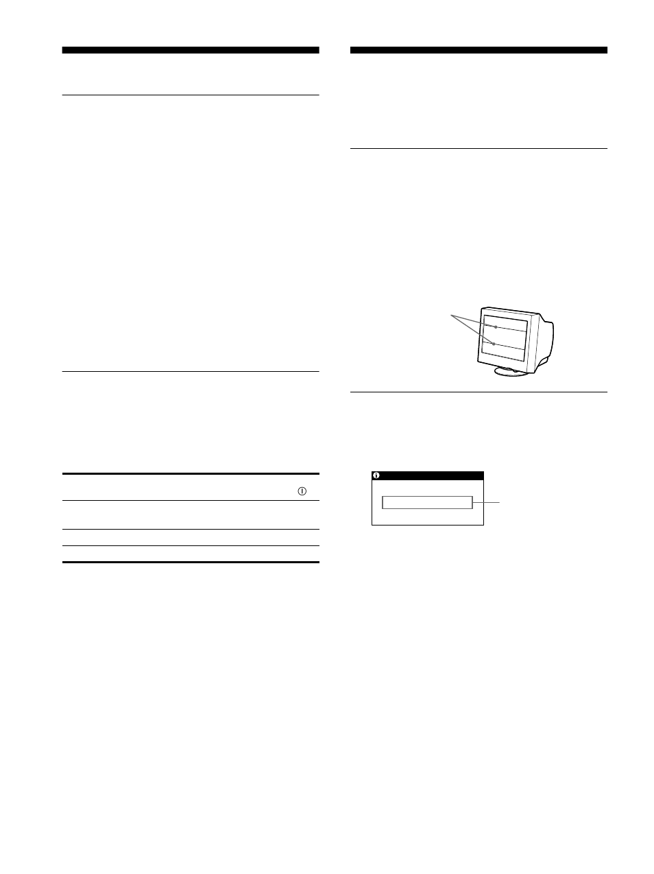 Caratteristiche, Modo preimpostato e modo utente, Funzione di risparmio energetico | Guida alla soluzione dei problemi, Messaggi a schermo | Sony CPD-E215E User Manual | Page 68 / 116