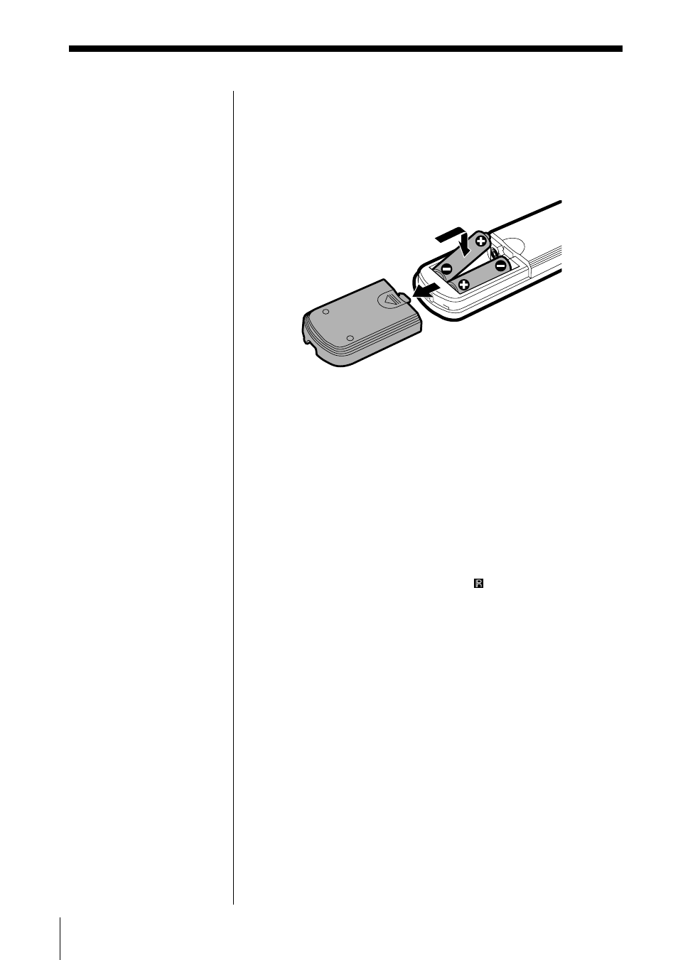 Inserting batteries into the remote | Sony PBD-V30 User Manual | Page 10 / 84