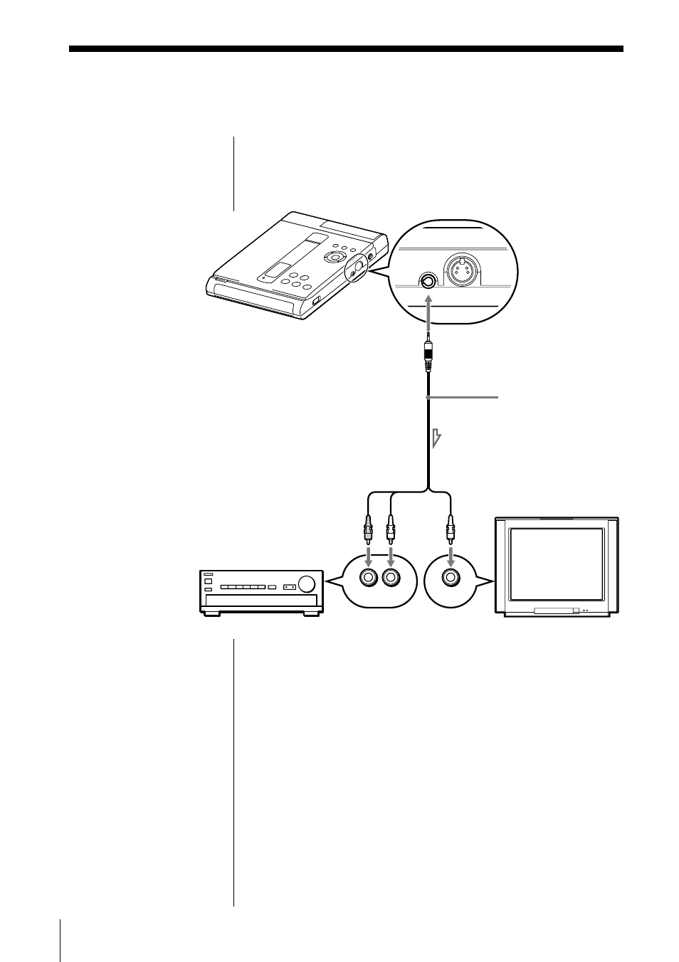 Using the audio amplifier, Connecting to the audio amplifier | Sony PBD-V30 User Manual | Page 50 / 84