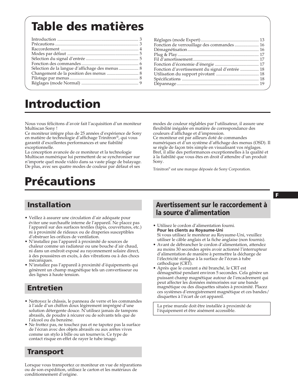 Sony GDM-W900 User Manual | Page 39 / 110