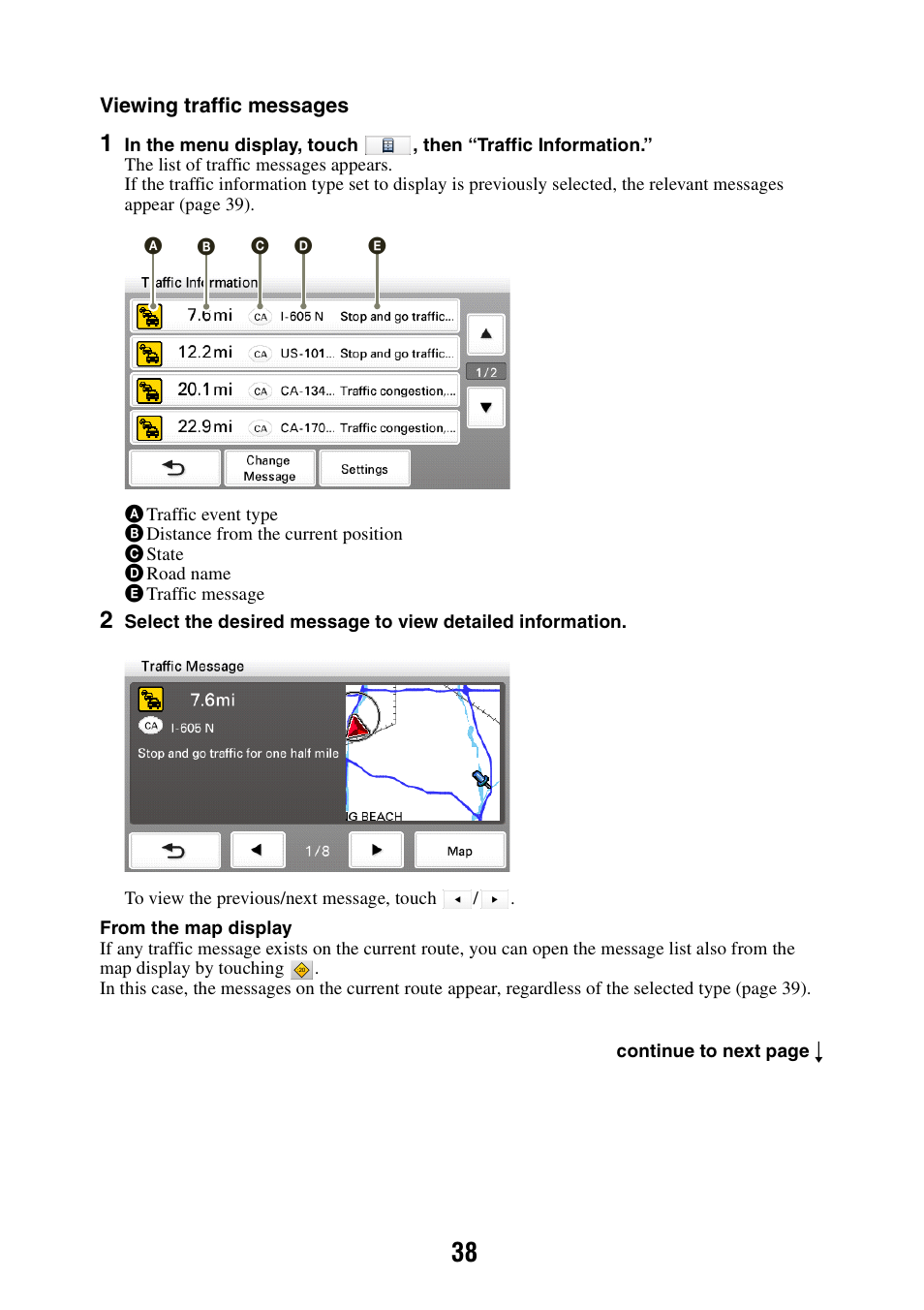 Sony NAV-U NV-U84 User Manual | Page 38 / 85