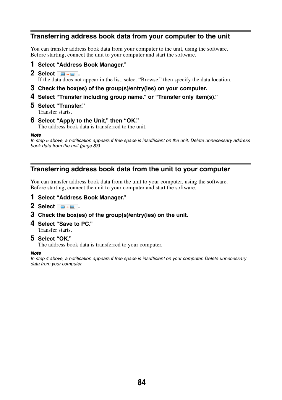 Sony NAV-U NV-U84 User Manual | Page 84 / 85