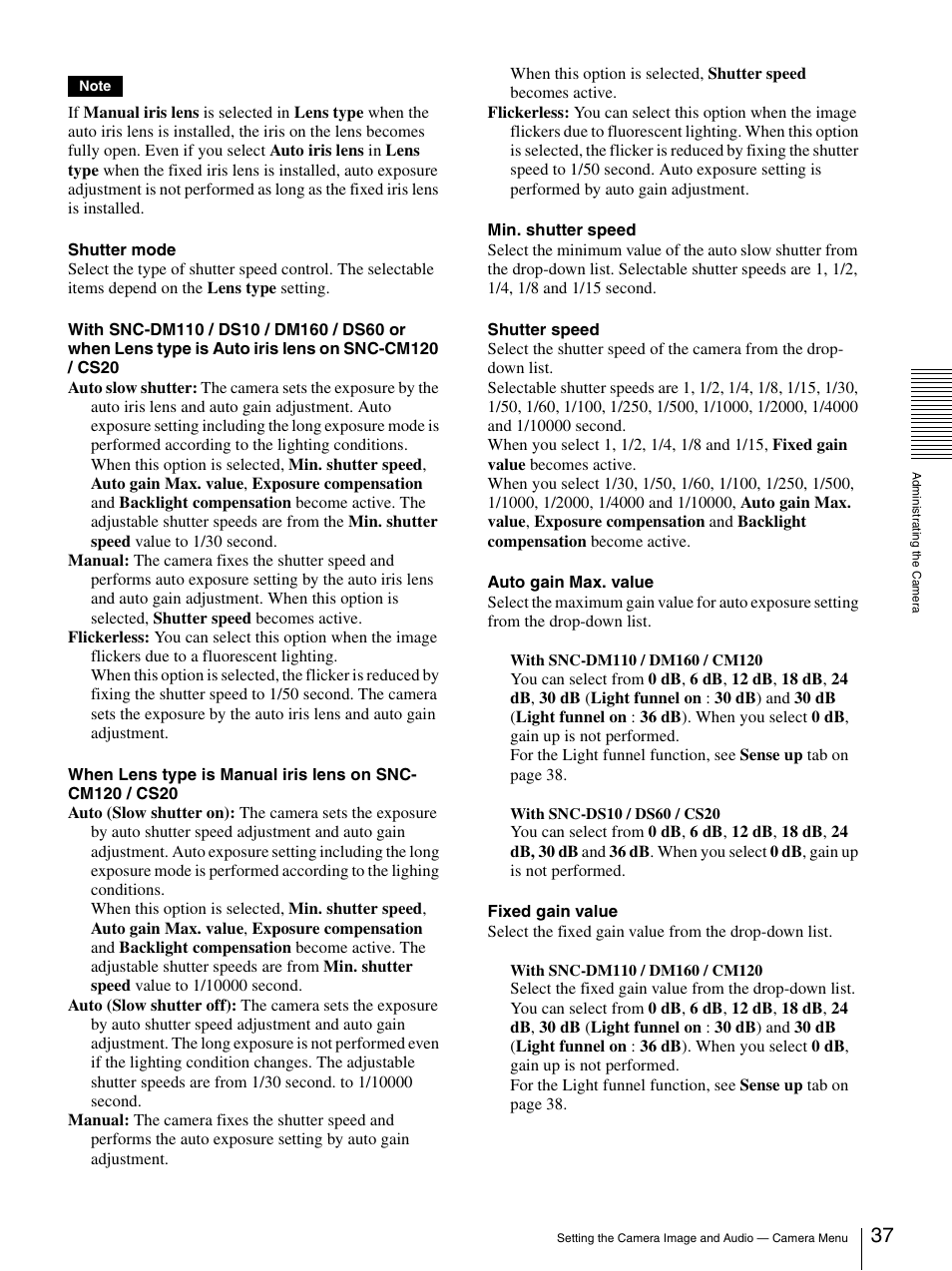 Sony SNC-CS20 User Manual | Page 37 / 100