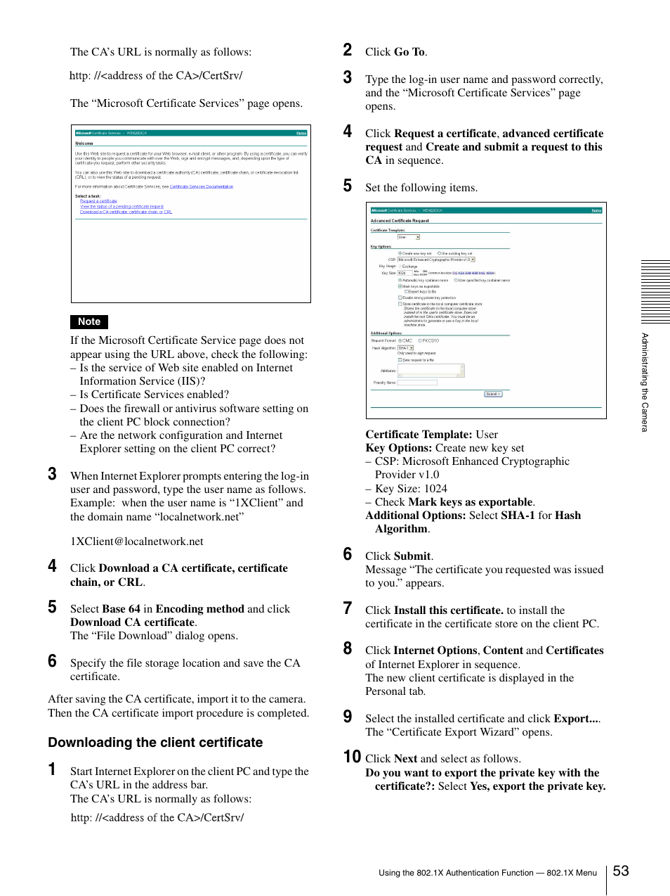 Sony SNC-CS20 User Manual | Page 53 / 100