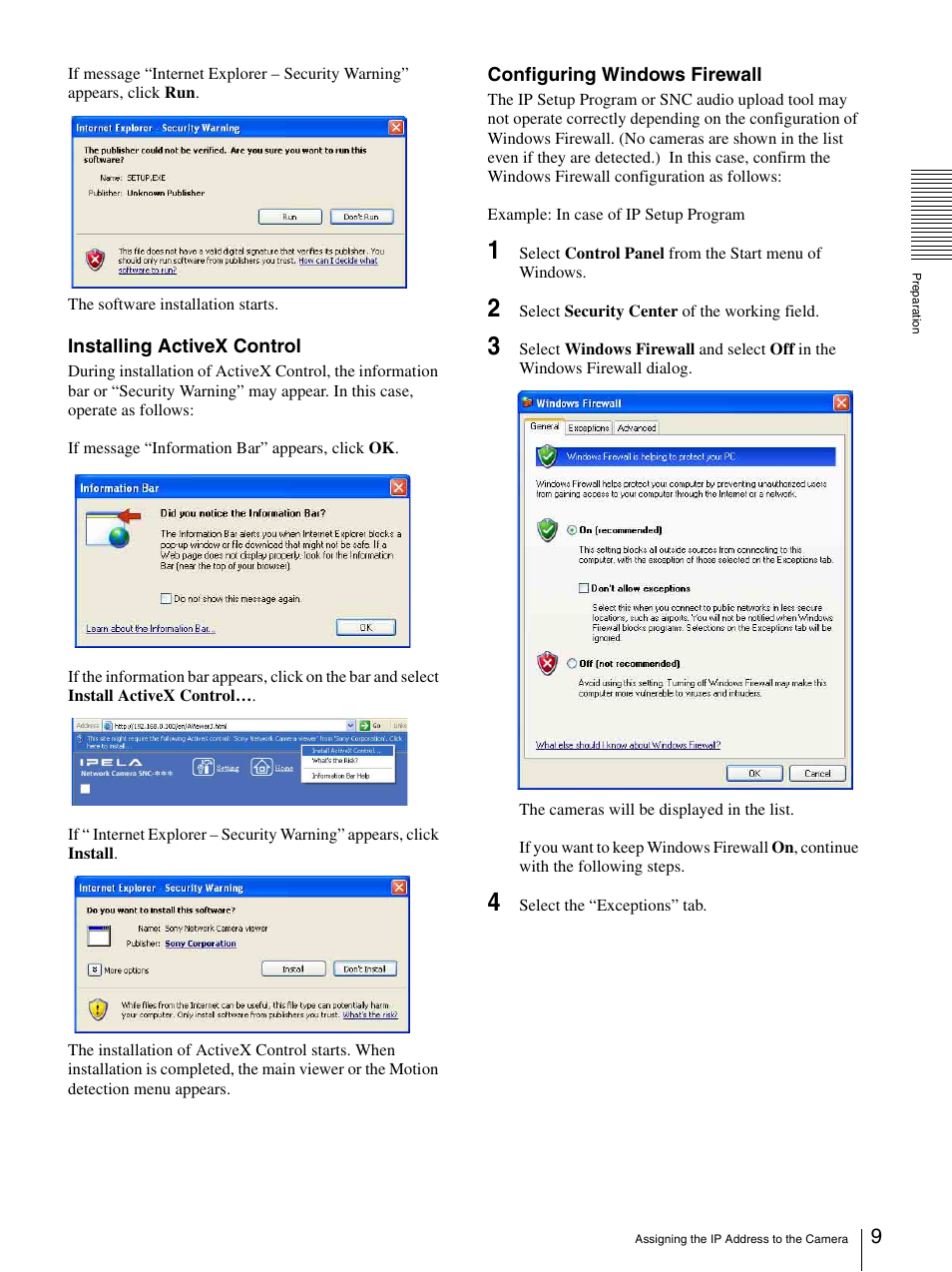 Sony SNC-CS20 User Manual | Page 9 / 100
