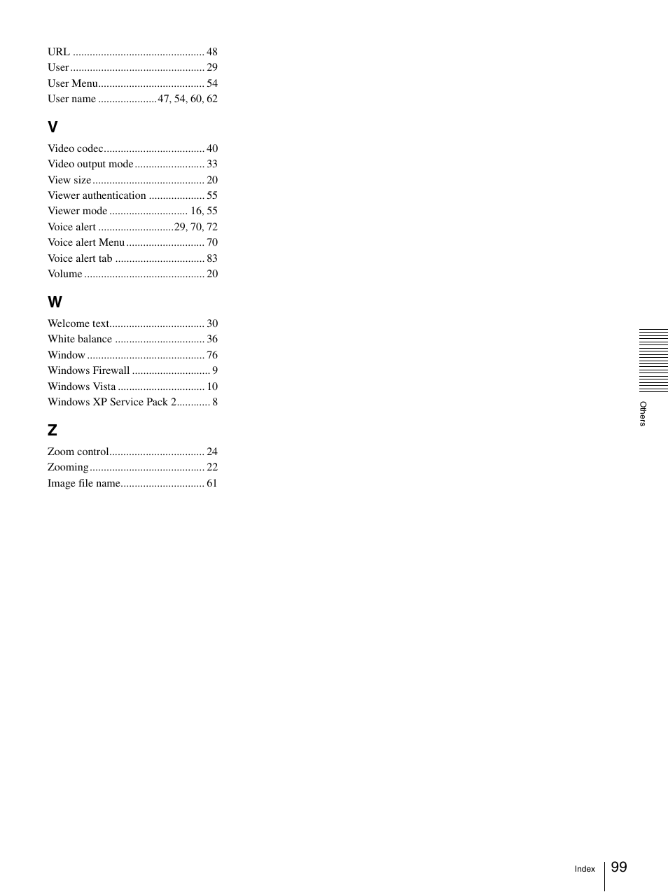 Sony SNC-CS20 User Manual | Page 99 / 100