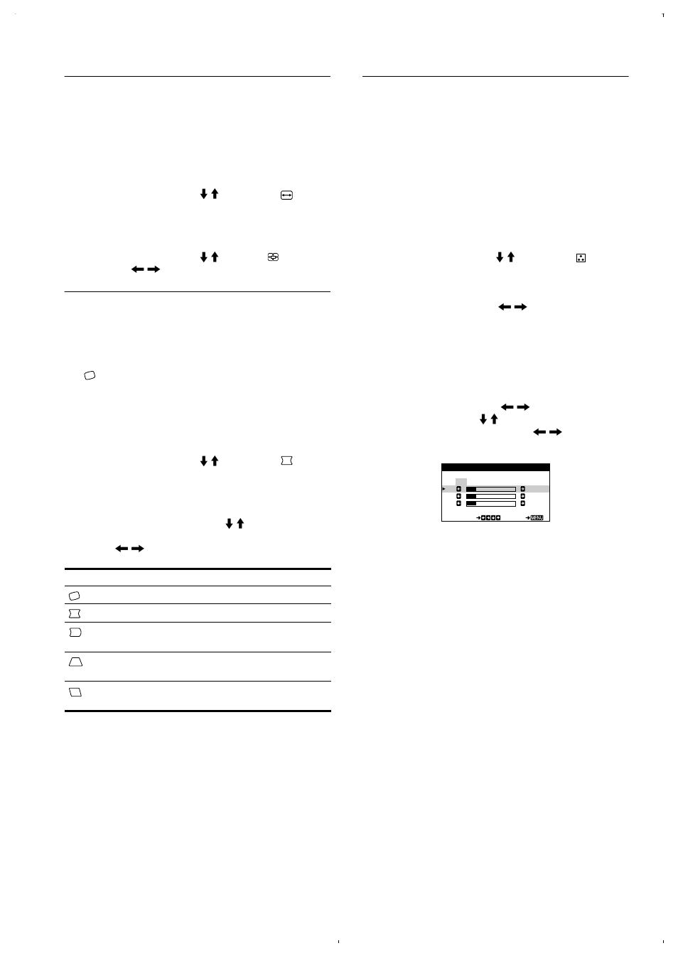 Enlarging or reducing the picture, Adjusting the shape of the picture, Adjusting the color of the picture | 10 enlarging or reducing the picture (zoom), Adjusting the shape of the picture (geometry), Adjusting the color of the picture (color) | Sony CPD-E220E User Manual | Page 10 / 116