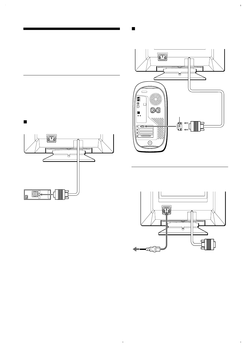 Opstelling, Stap 2:sluit het netsnoer aan, Stap 1 | Stap 2, Stap 1: sluit uw monitor aan op uw computer, Stap 2: sluit het netsnoer aan | Sony CPD-E220E User Manual | Page 104 / 116
