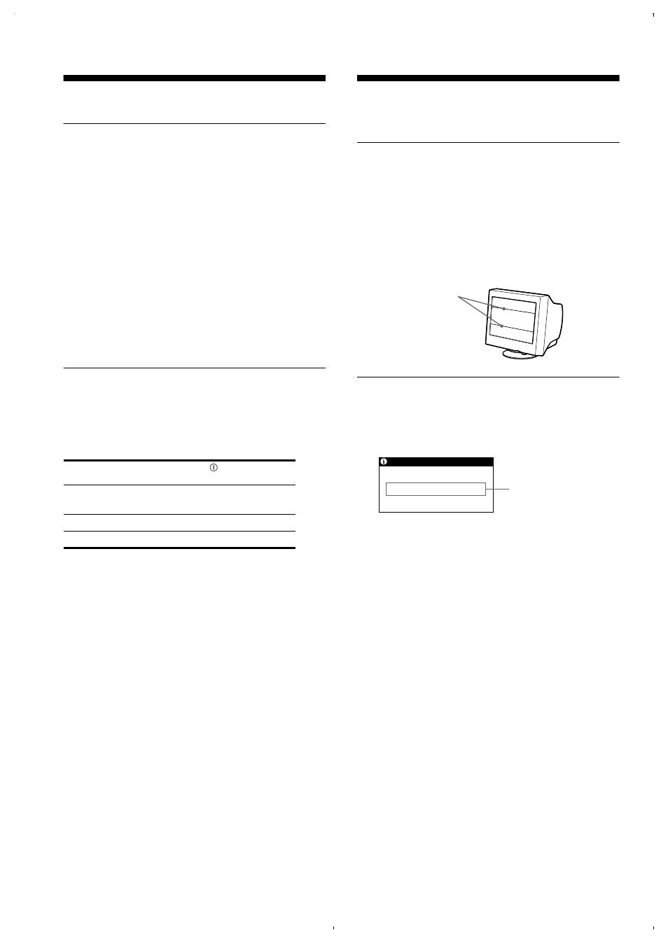 Technical features, Preset and user modes, Power saving function | Troubleshooting, If thin lines appear on your screen, On-screen messages, Preset and user modes power saving function, If thin lines appear on your screen (damper wires) | Sony CPD-E220E User Manual | Page 12 / 116