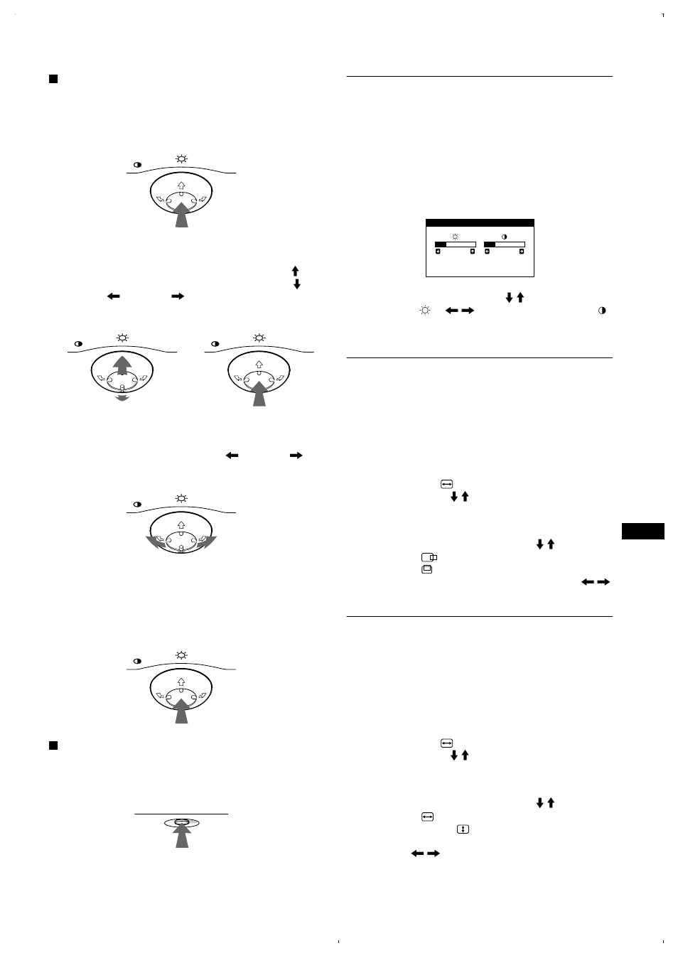 Regolazione della luminosità e del contrasto | Sony CPD-E220E User Manual | Page 65 / 116