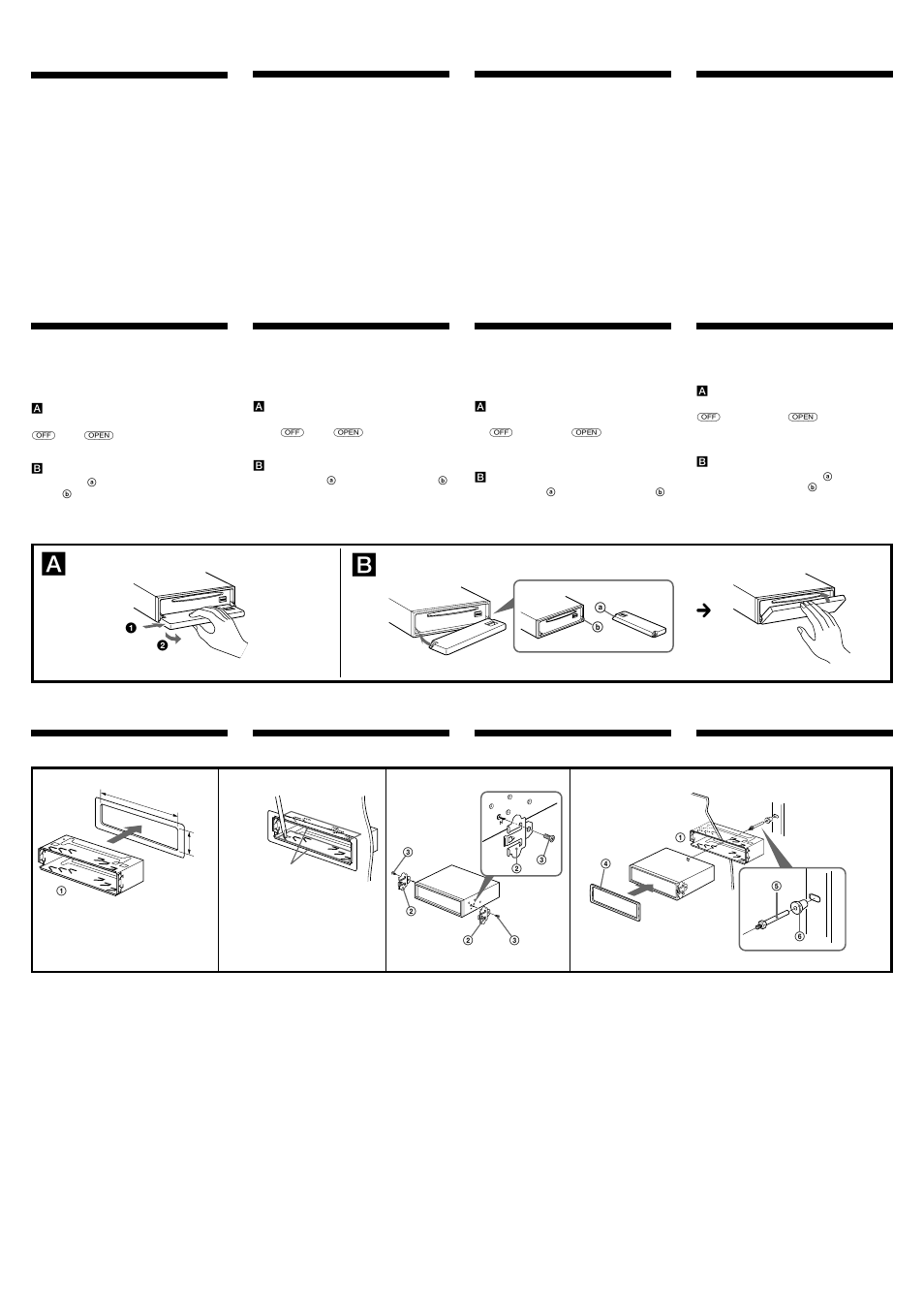 Installation, Instalación, Montering | Instalação, Ab m | Sony CDX-C5850R User Manual | Page 2 / 4