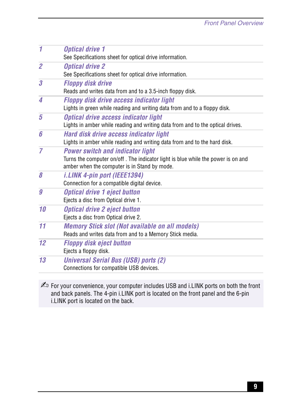 Sony VAIO Digital Studio User Manual | Page 9 / 93