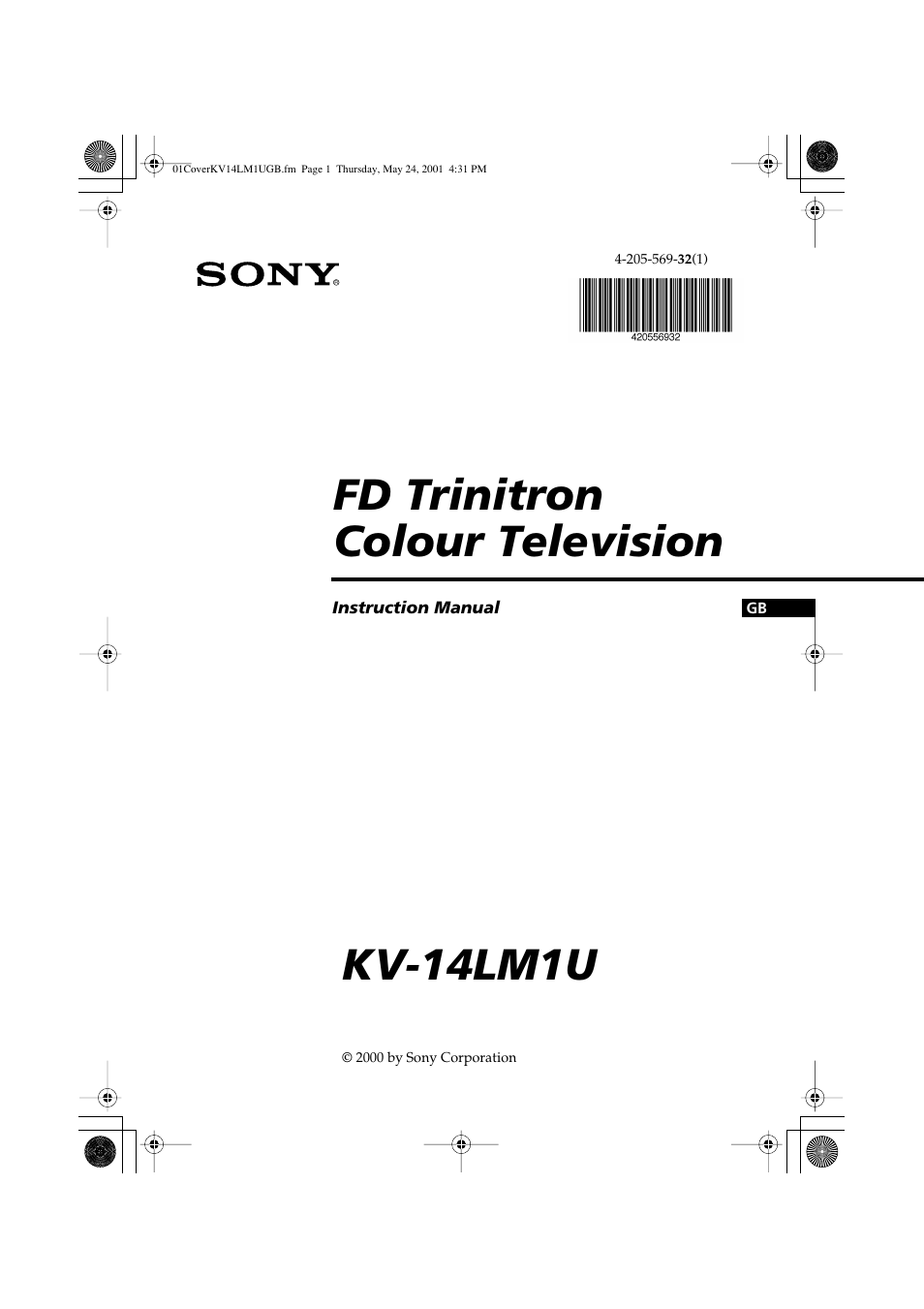 Sony KV-14LM1U User Manual | 20 pages