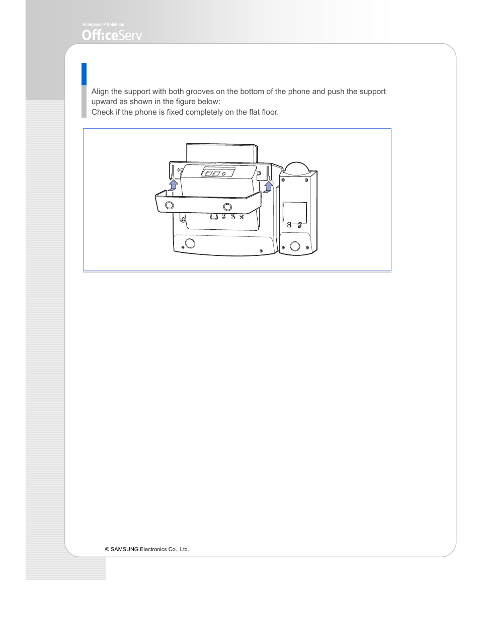 Installing the support | Samsung ITP-5112L User Manual | Page 14 / 44