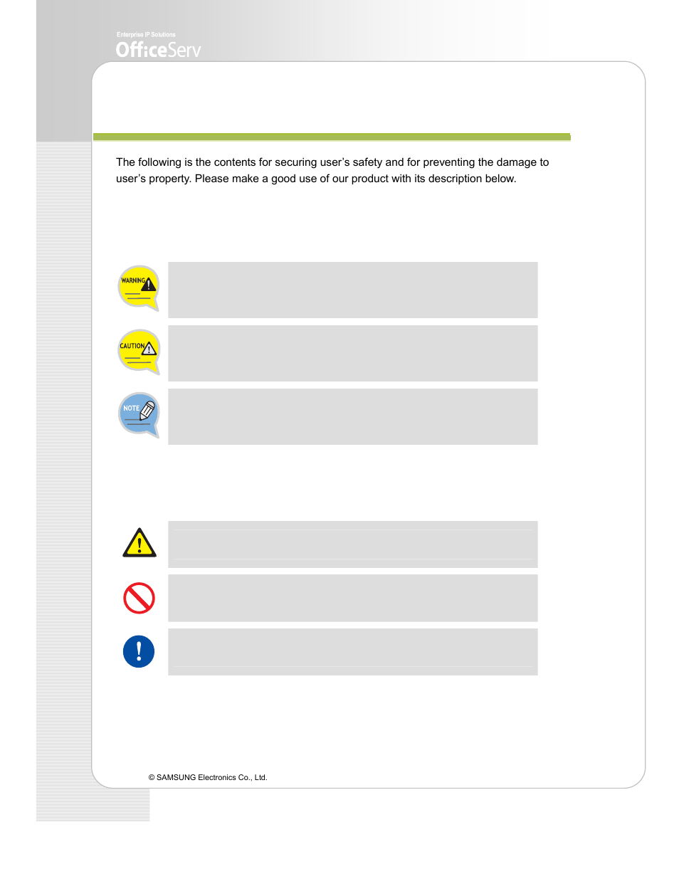 Samsung ITP-5112L User Manual | Page 2 / 44