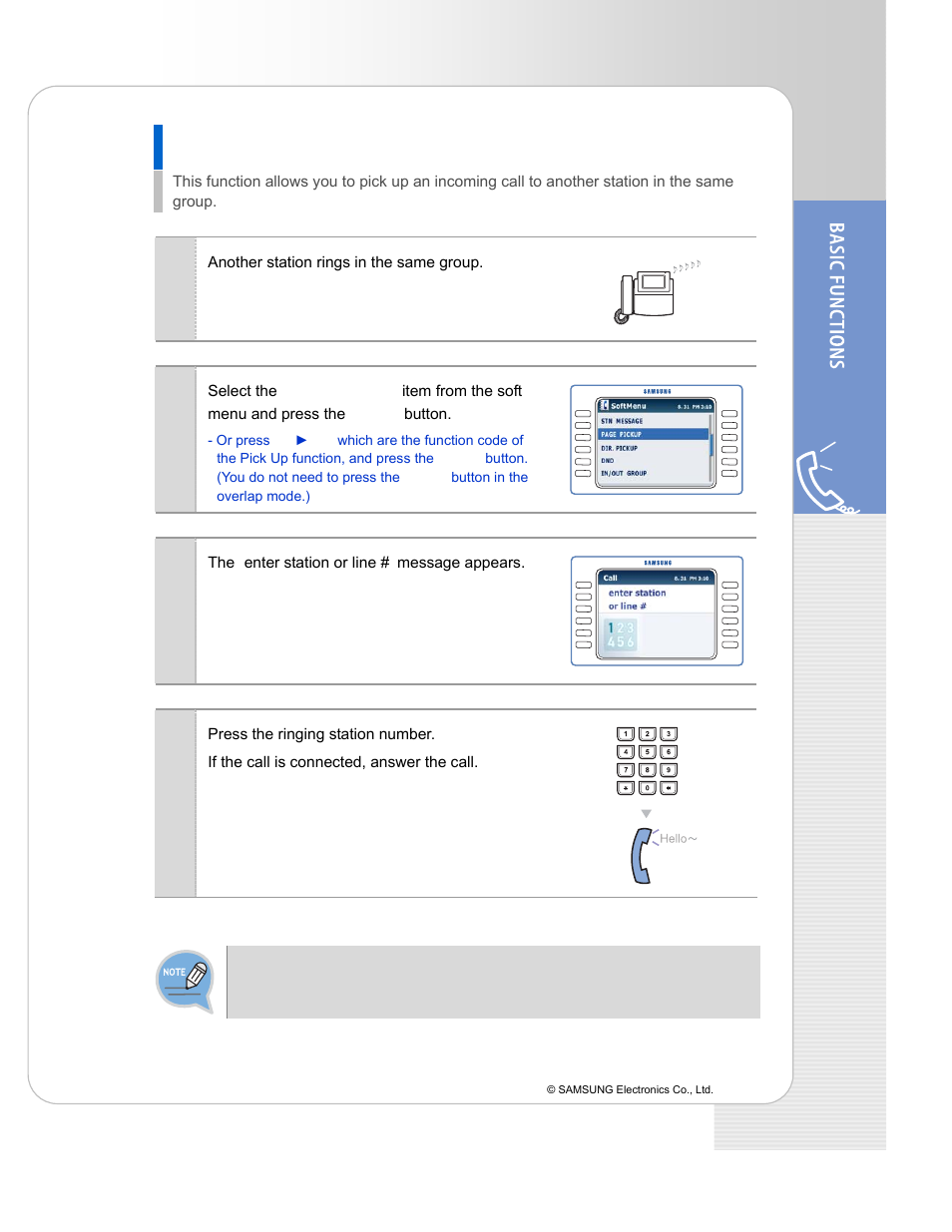 Page pickup | Samsung ITP-5112L User Manual | Page 29 / 44