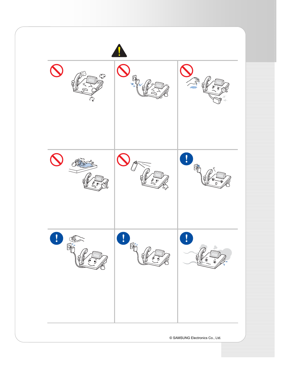 Warning | Samsung ITP-5112L User Manual | Page 3 / 44