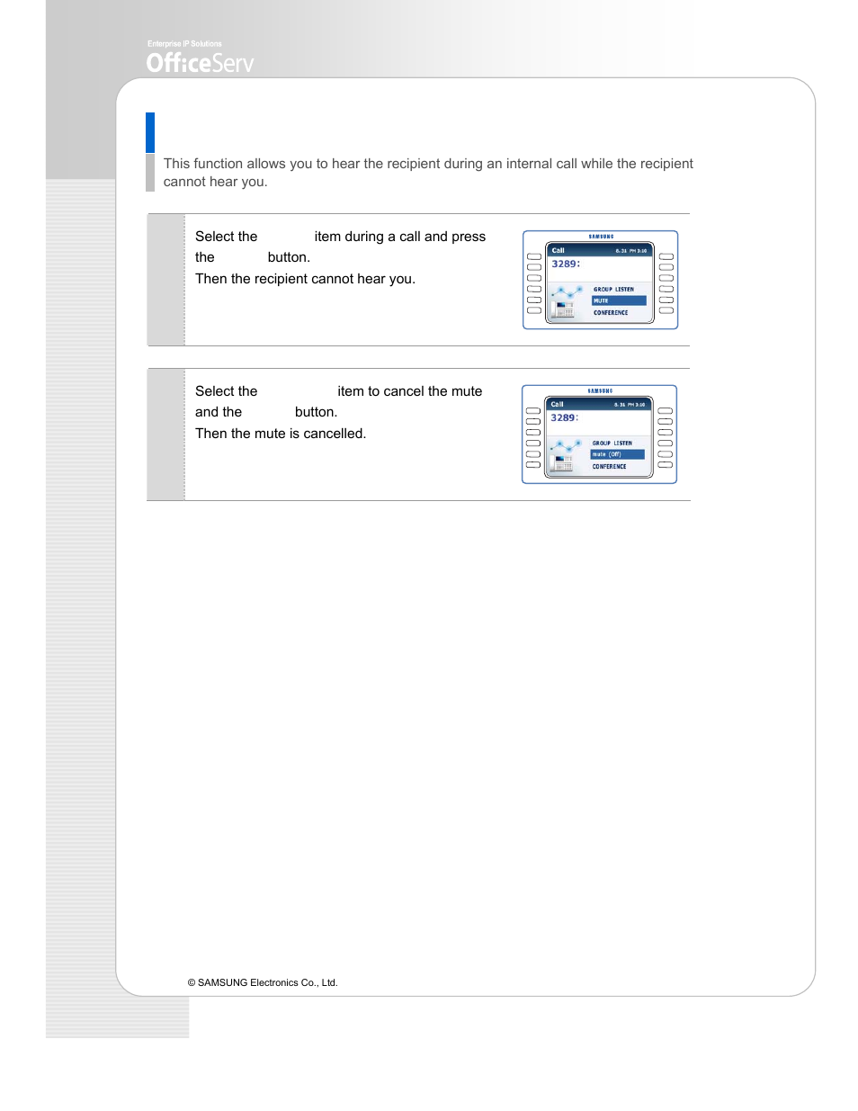 Samsung ITP-5112L User Manual | Page 32 / 44