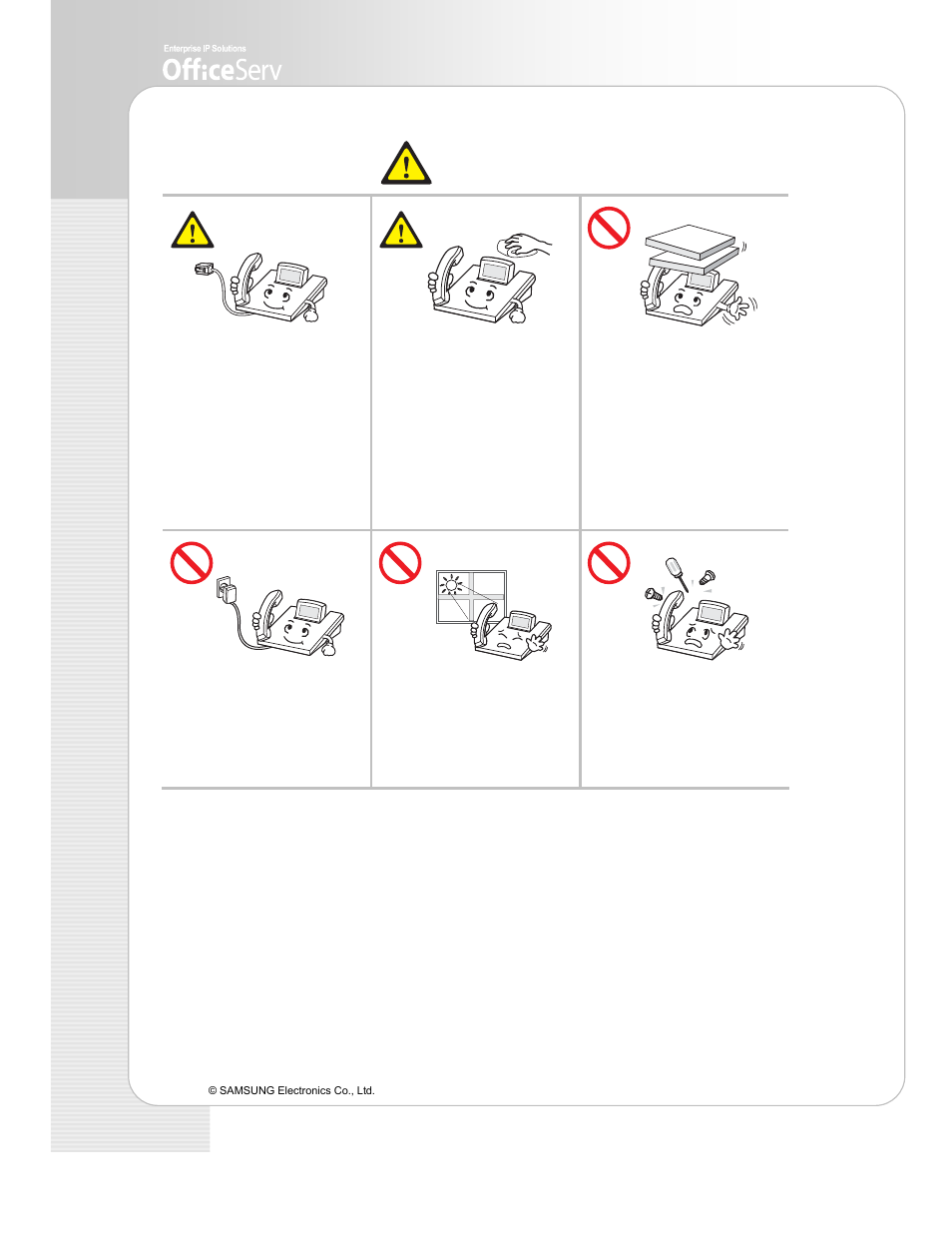 Caution | Samsung ITP-5112L User Manual | Page 4 / 44