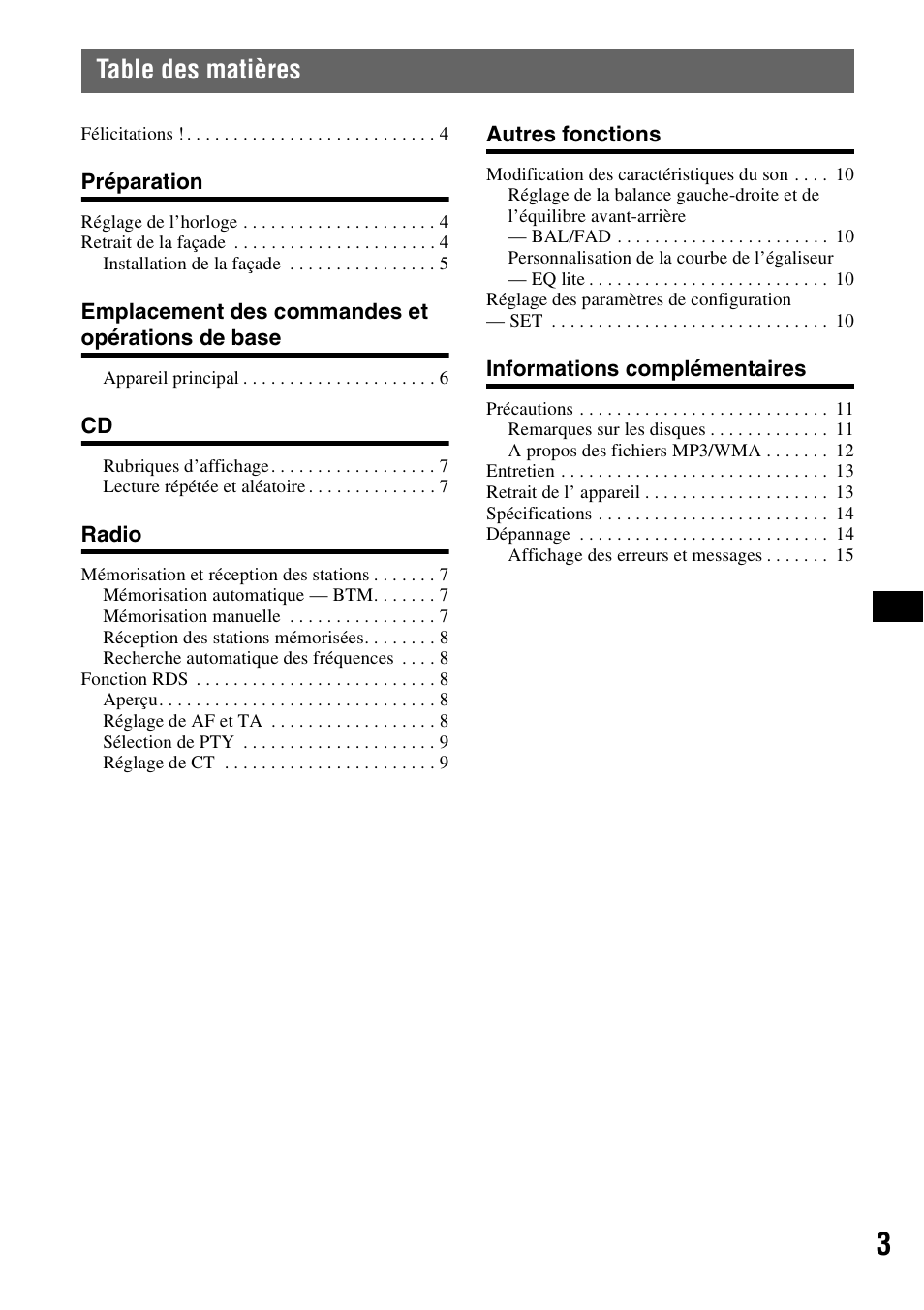 Sony CDX-GT20 User Manual | Page 33 / 80