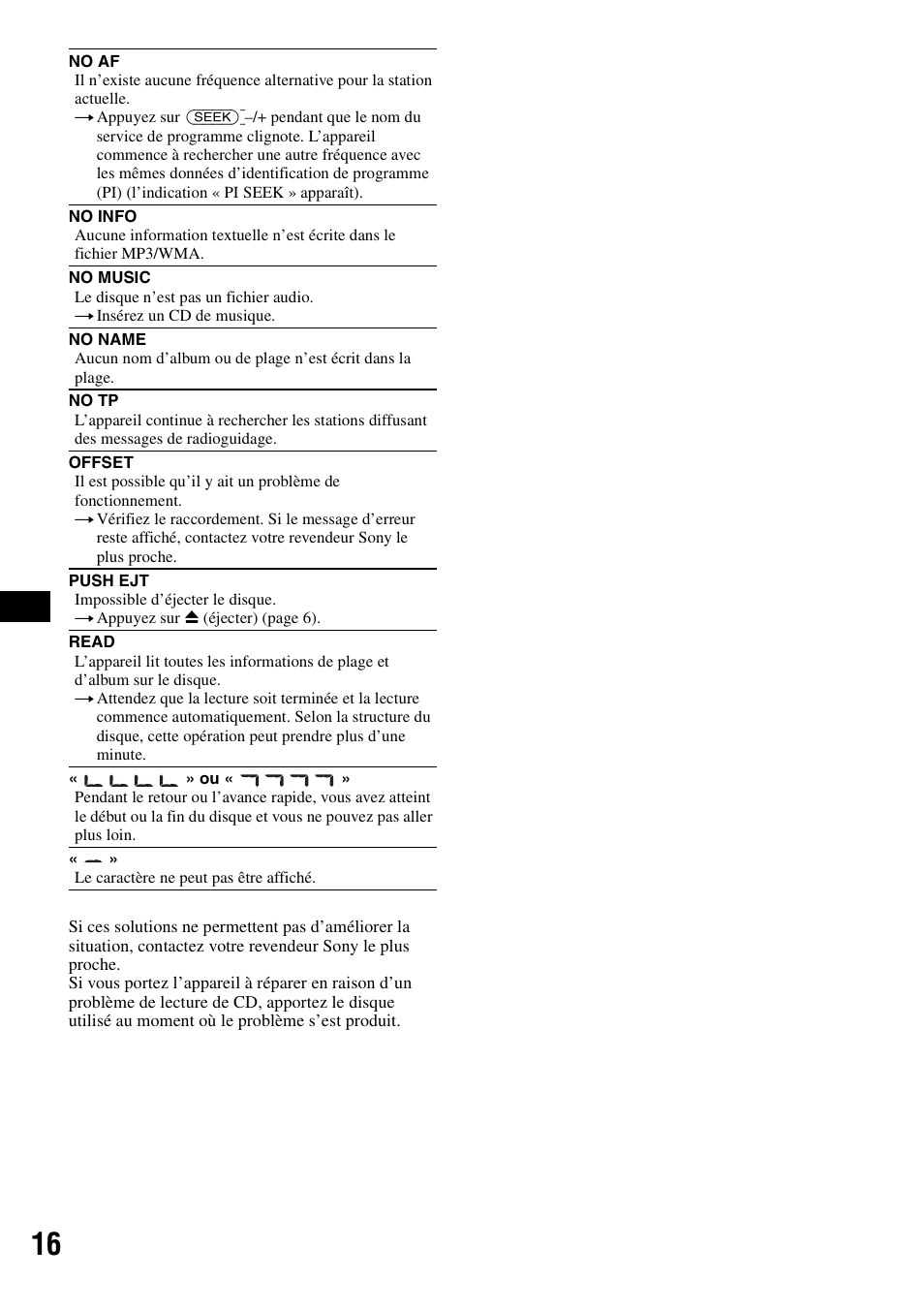 Sony CDX-GT20 User Manual | Page 46 / 80